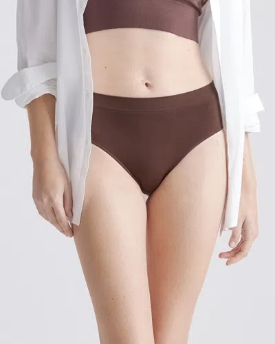 Quince Women's Smoothing Comfort High-waisted Brief In Cocoa