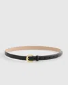 Quince Women's Sofia European Leather Skinny Belt In Black