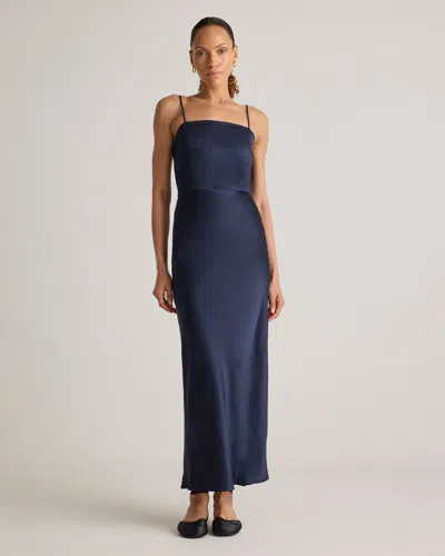 Quince Women's Square Neck Maxi Dress In Blue