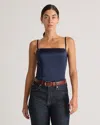Quince Women's Square Neck Tank Top In Navy