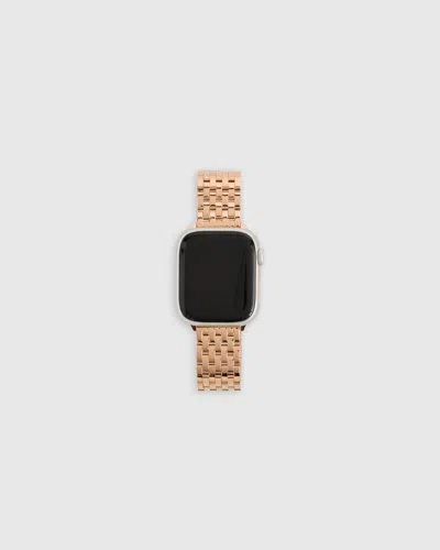 Quince Women's Stainless Steel Bracelet Apple Watch Band In Rose Gold