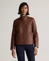 Quince Women's Stand-collar Jacket In Burnt Umber