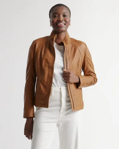 Quince Women's Stand-collar Jacket In Cognac