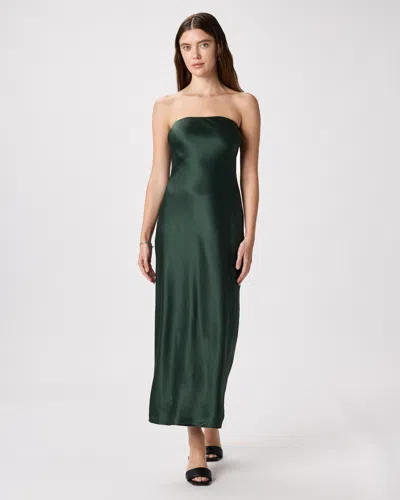 Quince Women's Strapless Midi Dress In Green