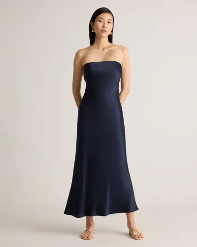 Quince Women's Strapless Midi Dress In Navy