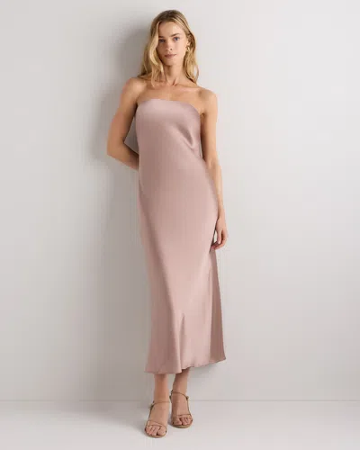 Quince Women's Strapless Midi Dress In Pink
