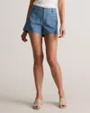 Quince Women's Stretch Cotton Chino Patch Pocket Shorts In Aegean Blue