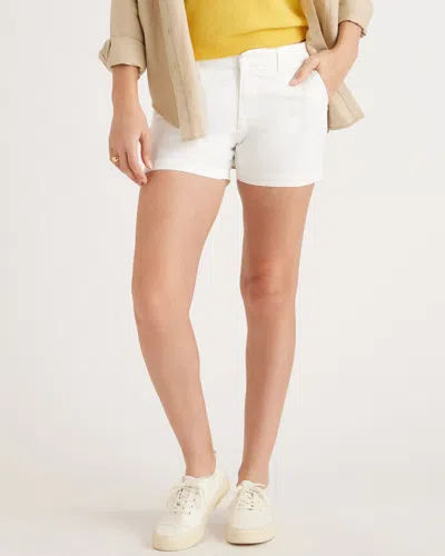 Quince Women's Stretch Cotton Chino Shorts In Ivory