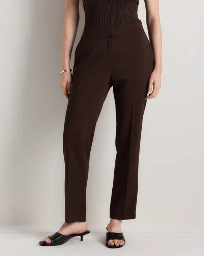 Quince Women's Stretch Crepe Ankle Pants In Brown