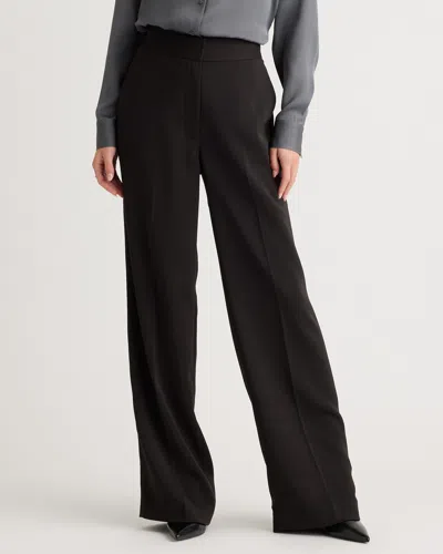 Quince Women's Stretch Crepe Classic Trouser Pants In Black