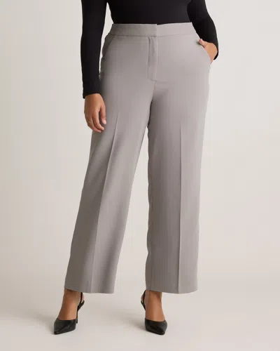 Quince Women's Stretch Crepe Classic Trouser Pants In Coastal Grey