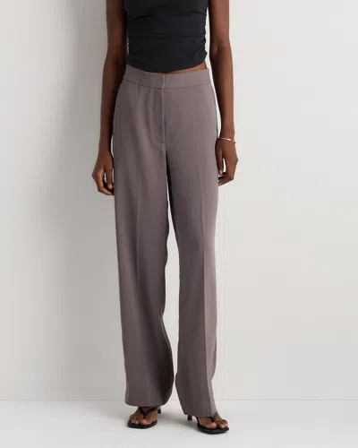 Quince Women's Stretch Crepe Classic Trouser Pants In Gray