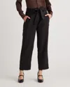 Quince Women's Stretch Crepe Paperbag Pants In Black