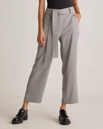 Quince Women's Stretch Crepe Paperbag Pants In Coastal Grey