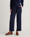 Quince Women's Stretch Crepe Paperbag Pants In Navy