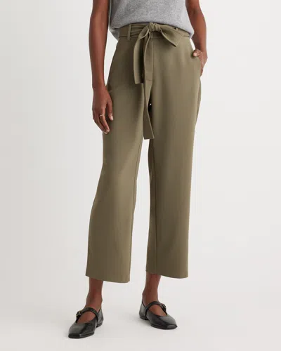 Quince Women's Stretch Crepe Paperbag Pants In Olive