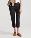 Quince Women's Stretch Crepe Pleated Ankle Pants In Black