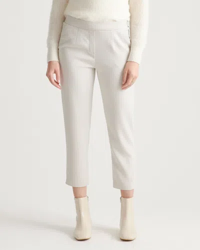 Quince Women's Stretch Crepe Pleated Ankle Pants In Sand