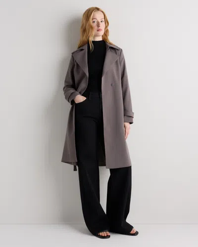Quince Women's Stretch Crepe Trench Coat In Gray