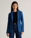 Quince Women's Stretch Denim Blazer In Medium Wash