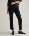 Quince Women's Bella Stretch Straight Jeans In Black