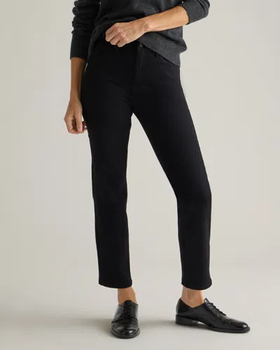 Quince Women's Bella Stretch Straight Jeans In Black