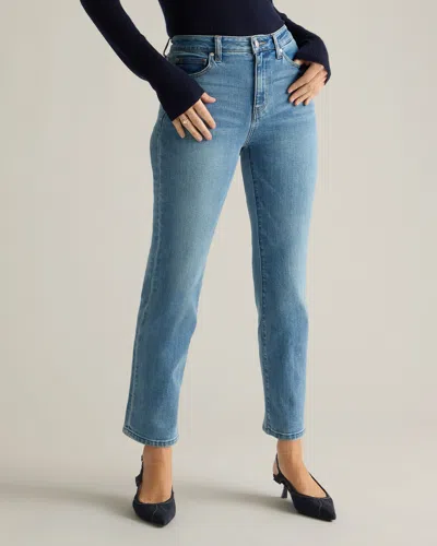 Quince Women's Bella Stretch Straight Jeans In Medium Wash