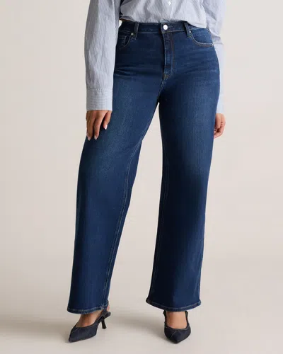 Quince Women's Bella Stretch Wide Leg Jeans In Midnight Blue
