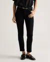 Quince Women's Luna Stretch Slim Straight Jeans In Black