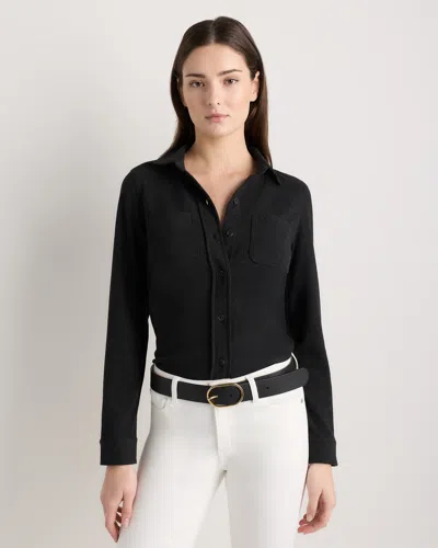 Quince Women's Stretch Sweater Fleece Shirt