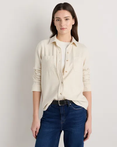 Quince Women's Stretch Sweater Fleece Shirt