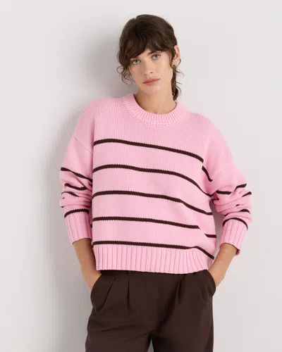 Quince Women's Striped Crew Sweater