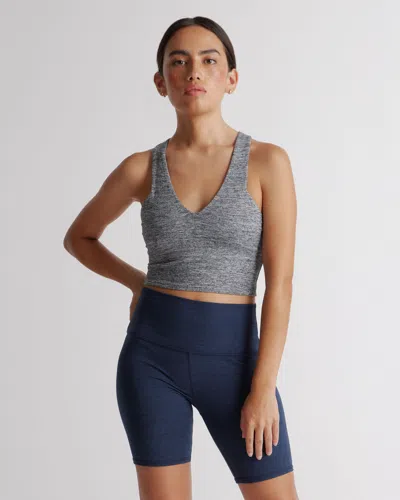 Quince Women's Super Soft Performance Cropped Tank Top In Heather Grey