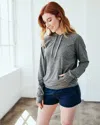 Quince Women's Super Soft Performance Pullover Hoodie In Heather Grey