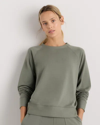 Quince Women's Supersoft Fleece Crew Neck Alpaca Sweater In Gray