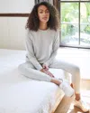 Quince Women's Supersoft Fleece Crew Sweatshirt In Heather Grey