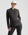 Quince Women's Supersoft Fleece Maternity & Nursing Hoodie In Black