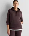 Quince Women's Supersoft Fleece Maternity & Nursing Hoodie In Burgundy