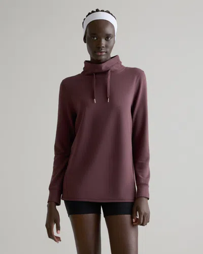 Quince Women's Supersoft Fleece Mock Neck Pullover