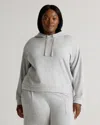 Quince Women's Supersoft Fleece Pullover Hoodie In Heather Grey