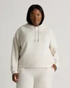 Quince Women's Supersoft Fleece Pullover Hoodie In Off-white