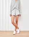 Quince Women's Supersoft Fleece Shorts In Heather Grey