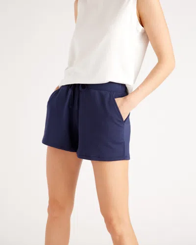 Quince Women's Supersoft Fleece Shorts In Navy