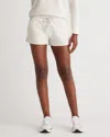 Quince Women's Supersoft Fleece Shorts In Off-white