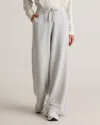 Quince Women's Supersoft Fleece Wide Leg Pants In Heather Grey