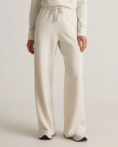 Quince Women's Supersoft Fleece Wide Leg Pants In Off-white