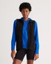 Quince Women's Sweater-knit Fleece Full-zip Vest In Black