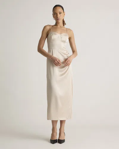 Quince Women's Sweetheart Dress In Champagne