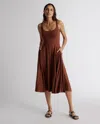 Quince Women's Tencel Jersey Fit & Flare Dress In Brown