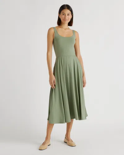 Quince Women's Tencel Jersey Fit & Flare Dress In Sage